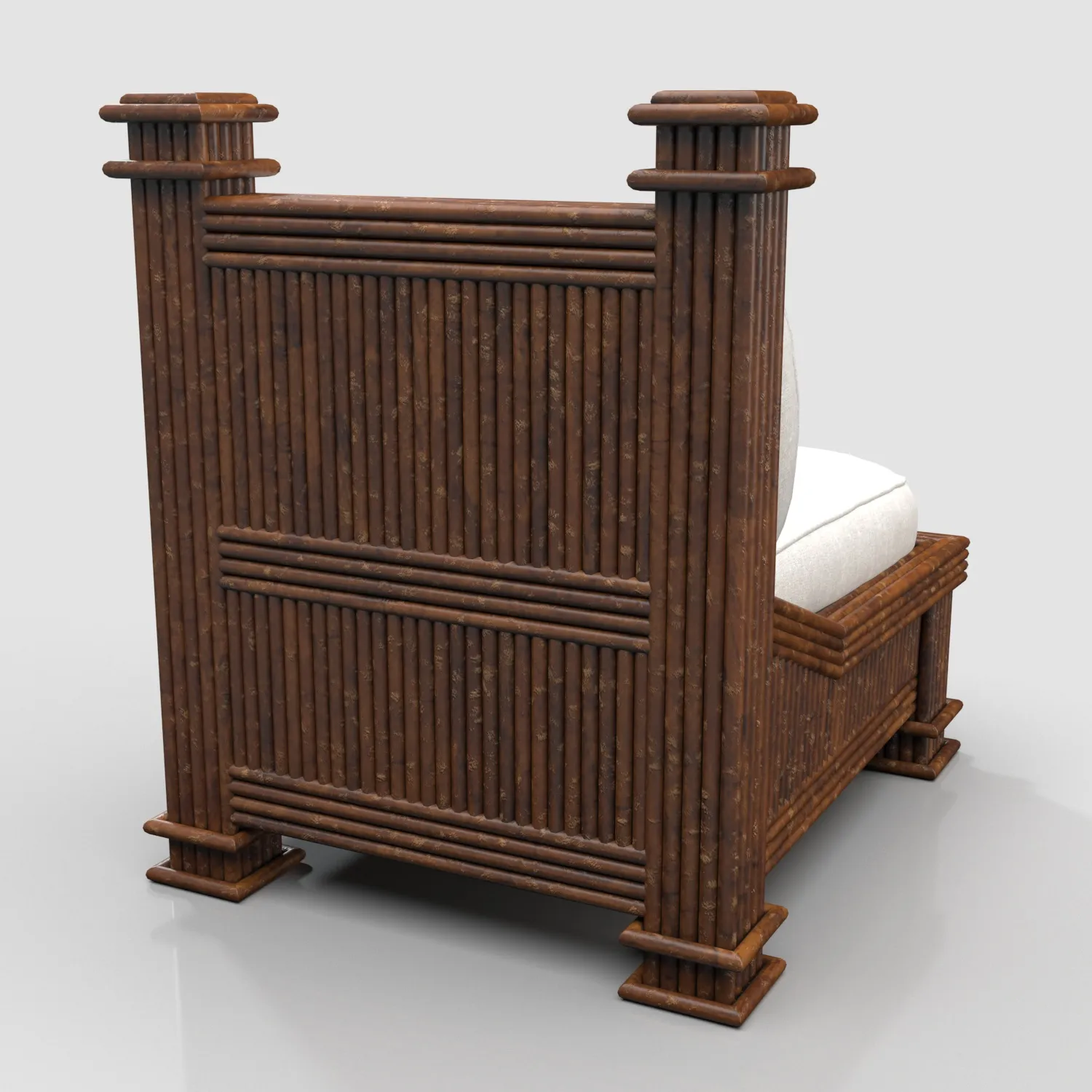 Rustic Trundle Lounge Chair PBR 3D Model_04